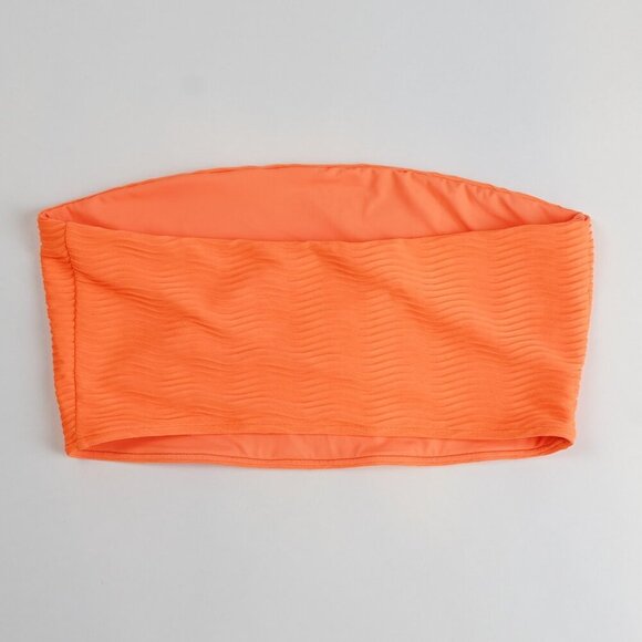 Toast Swim Palm Wave Tube Top Orange - Size Small - Picture 2 of 3